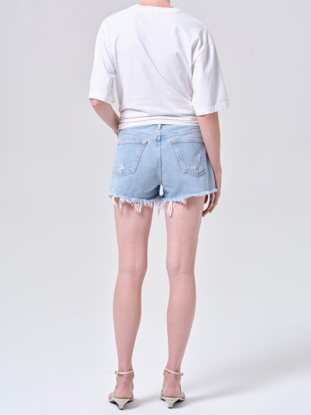 Agolde PARKER VINTAGE CUT OFF SHORT IN SWAPMEET size 28 - Picture 2 of 9